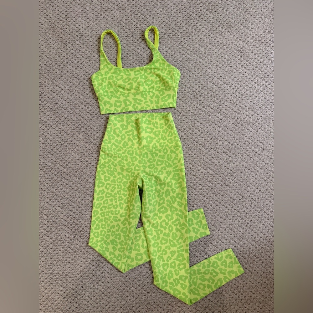 Beach riot cheetah print workout set